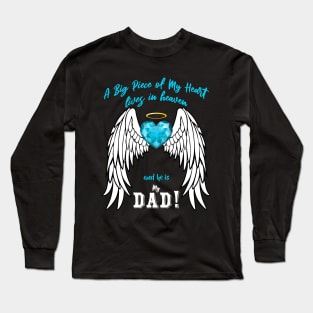 Dad Angel Wings | A Big Piece of My Heart Long Sleeve T-Shirt